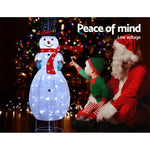 Jingle Jollys Christmas Motif Lights Foldable Snowman 120 LED Fairy Outdoor