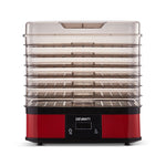 Devanti 7 Trays Food Dehydrators Fruit Dryer Beef Jerky Maker Stainless Steel Red