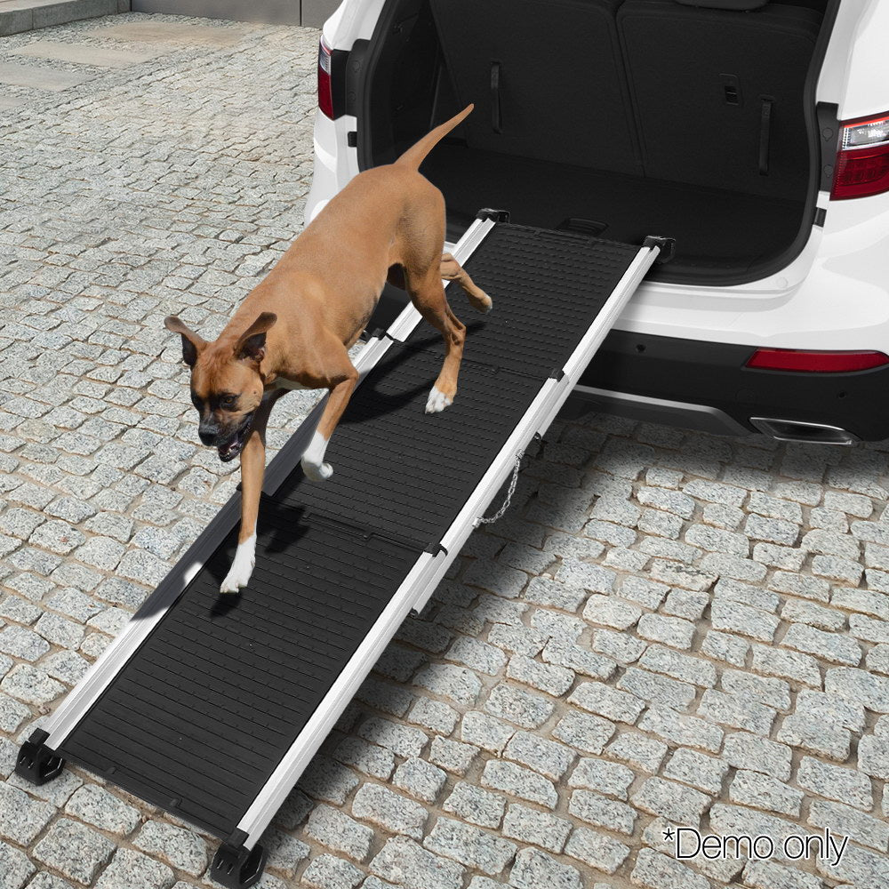 i.Pet Deluxe Aluminium Foldable Pet Ramp - Black