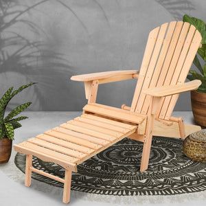 Gardeon Outdoor Adirondack Wooden Beach Chair
