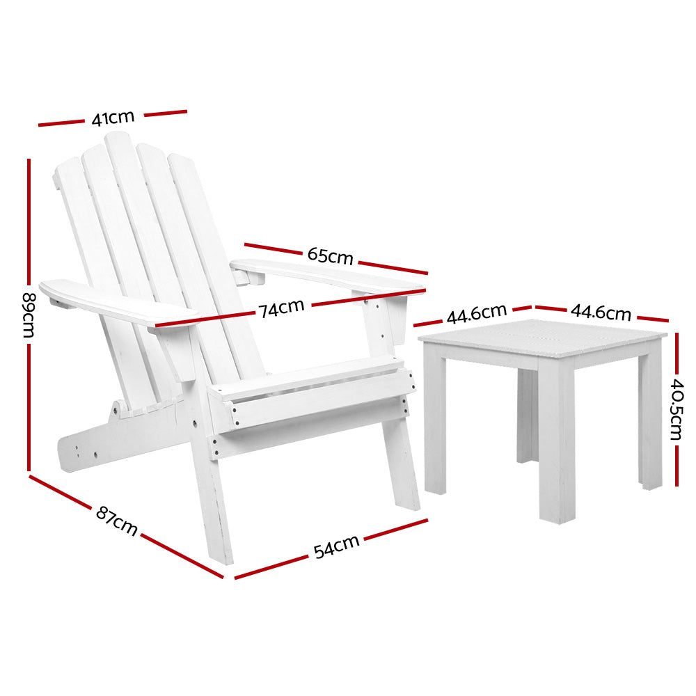 Gardeon 2 Piece Outdoor Beach Chair and Table Set