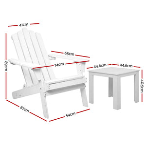 Gardeon 2 Piece Outdoor Beach Chair and Table Set