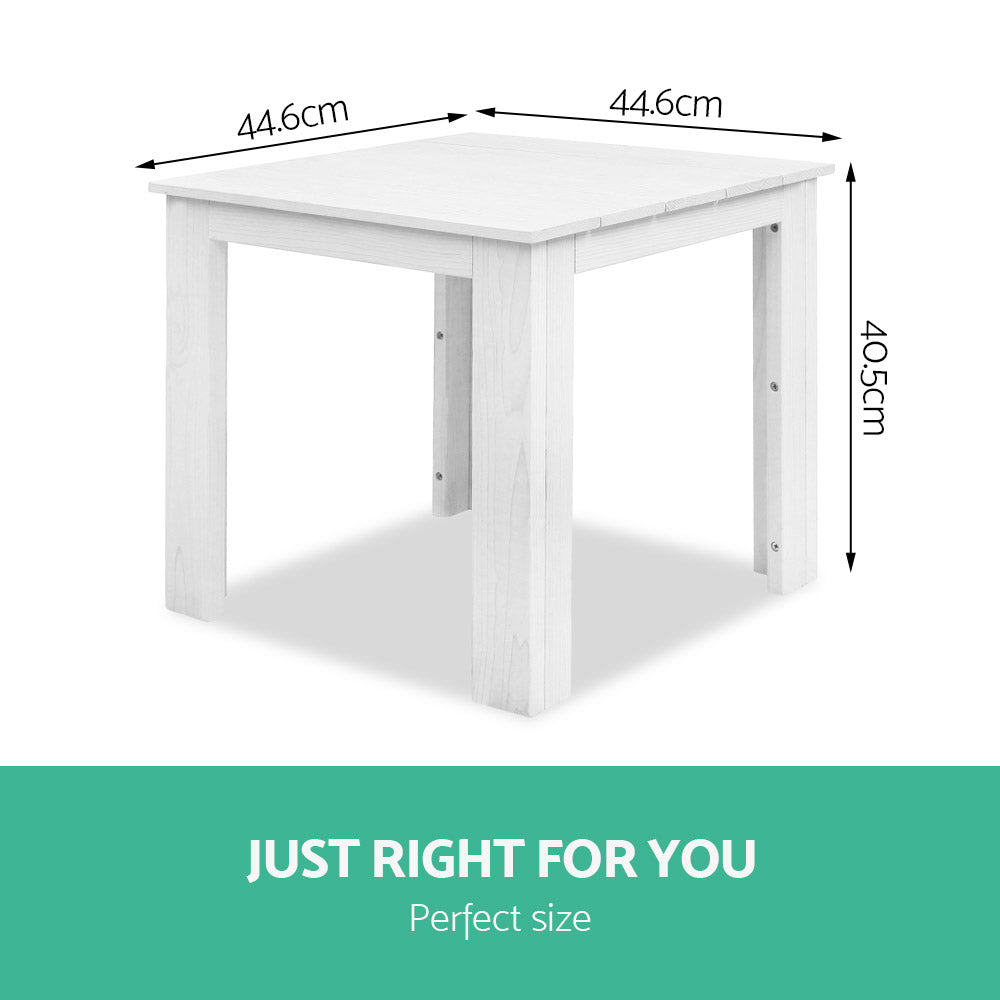 Gardeon Outdoor Side Beach Table - White