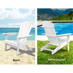 Gardeon Foldable Adirondack Beach Chair - White