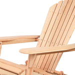Gardeon 3 Piece Wooden Outdoor Beach Chair and Table Set 