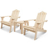 Gardeon 3 Piece Wooden Outdoor Beach Chair and Table Set 
