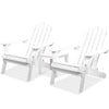 Gardeon 3 Piece Wooden Outdoor Beach Chair and Table Set