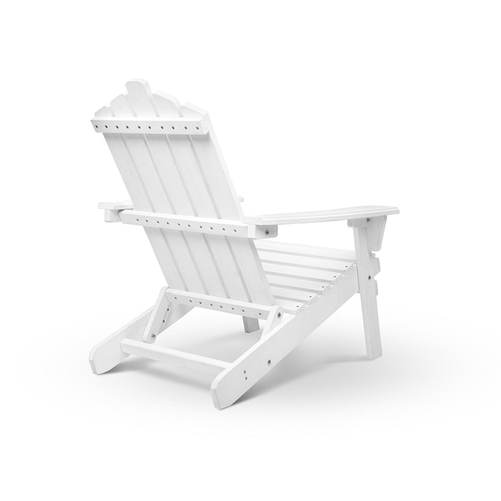 Gardeon 3 Piece Wooden Outdoor Beach Chair and Table Set
