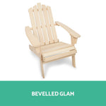 Gardeon 5 Piece Wooden Outdoor Beach Chair and Table Set