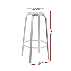 Gardeon Outdoor Bar Stools Patio Furniture Indoor Bistro Kitchen Aluminum x2