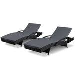 Gardeon Outdoor Sun Lounge Chair with Cushion - Black
