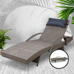 Gardeon Outdoor Sun Lounge Furniture Day Bed Wicker Pillow Sofa Set