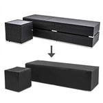 Outdoor Sun Lounge Wicker Lounger Setting Day Bed Chair Pool Furniture Rattan Sofa Cushion Garden Patio 3pc Gardeon Black ...