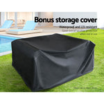 Gardeon 6 Piece Outdoor Wicker Sofa Set - Brown