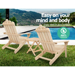 Gardeon Outdoor Chairs Table Set Lounge Patio Furniture Beach Chair Adirondack