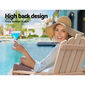 Gardeon Outdoor Chairs Table Set Lounge Patio Furniture Beach Chair Adirondack