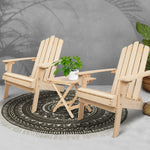 Gardeon Outdoor Chairs Table Set Lounge Patio Furniture Beach Chair Adirondack