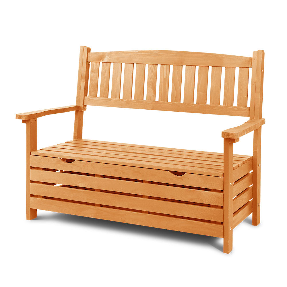 Gardeon 2 Seat Wooden Outdoor Storage Bench