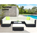 Gardeon 10PC Sofa Set with Storage Cover Outdoor Furniture Wicker