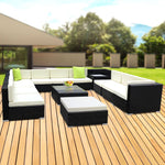 Gardeon 13PC Sofa Set with Storage Cover Outdoor Furniture Wicker