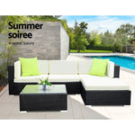 Gardeon 7PC Sofa Set with Storage Cover Outdoor Furniture Wicker