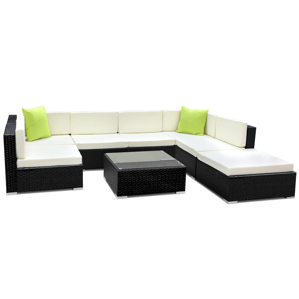 Gardeon 8PC Outdoor Furniture Sofa Set Wicker Garden Patio Pool Lounge