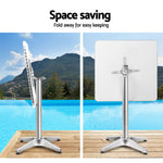 Gardeon Aluminium Adjustable Square Bar Table - Silver