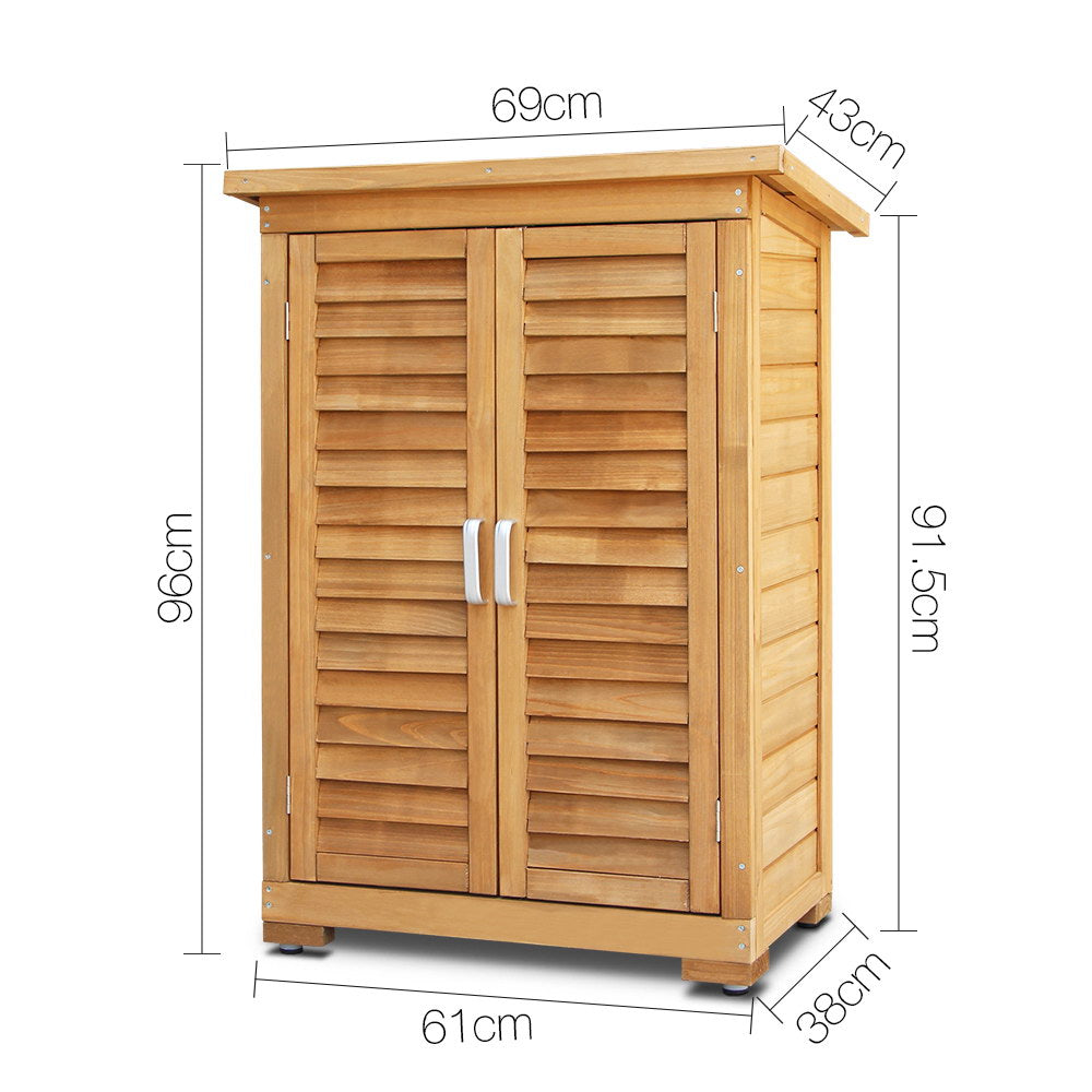 Gardeon Portable Wooden Garden Storage Cabinet