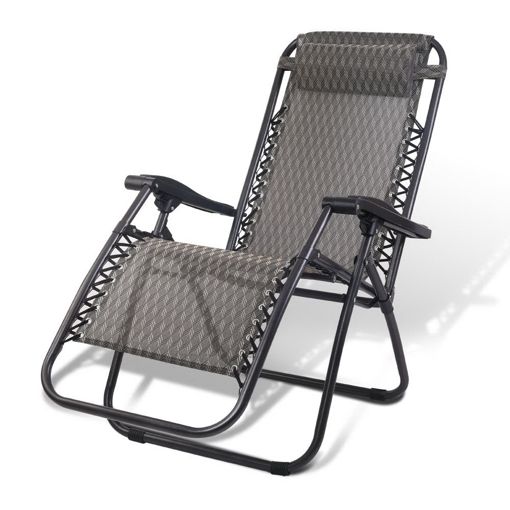 Gardeon Outdoor Portable Recliner - Grey