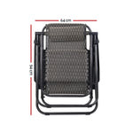 Gardeon Outdoor Portable Recliner - Grey