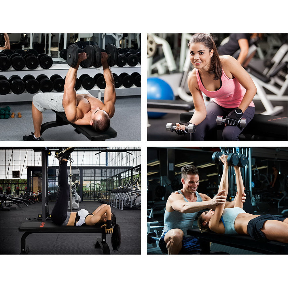 Everfit Flat Bench Weight Press Fitness Gym Exercise Equipment