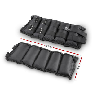 Everfit Set of 2 Wrist Ankle Weights 5kg with Straps