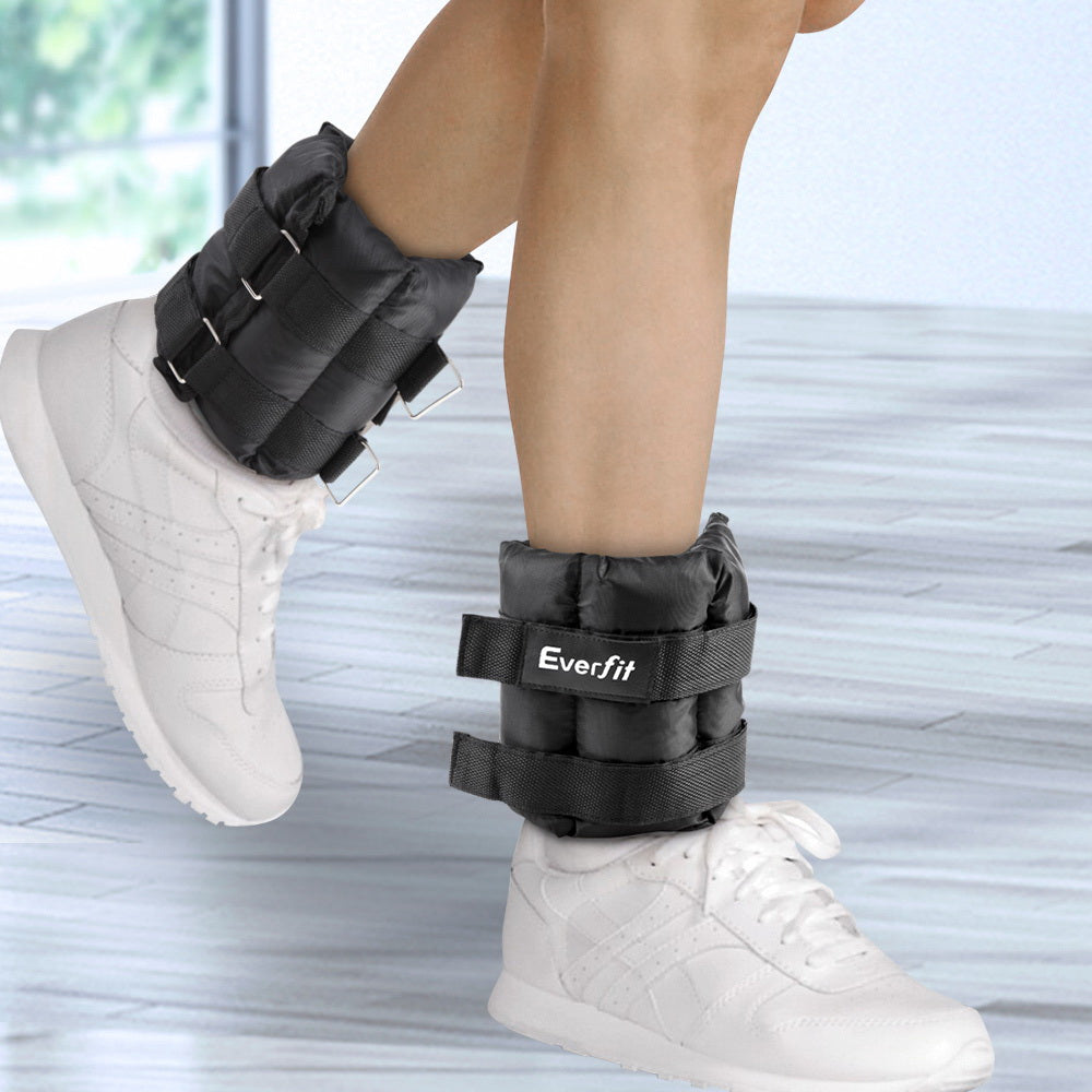 Everfit Set of 2 Wrist Ankle Weights 5kg with Straps
