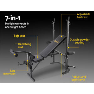 Everfit 7-In-1 Weight Bench Multi-Function  Power Station Fitness Gym Equipment