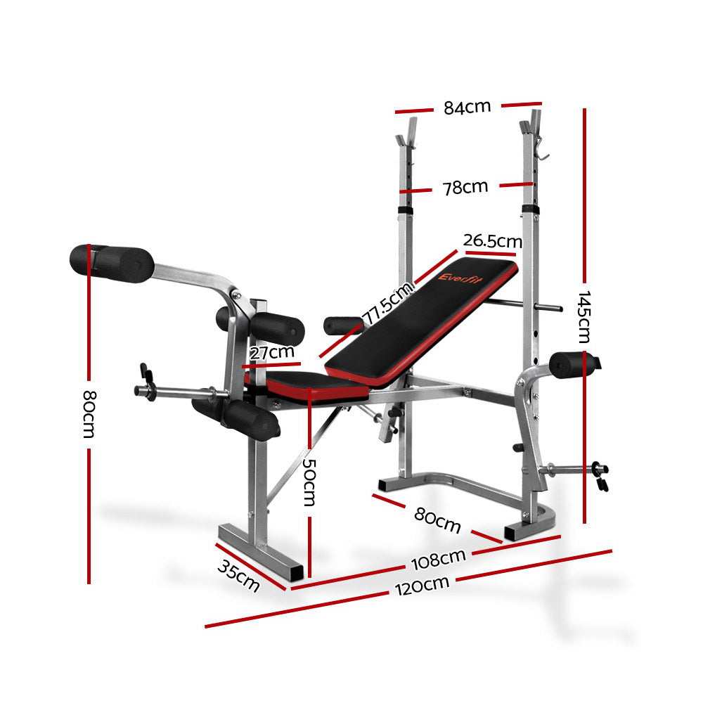 Everfit 7-In-1 Weight Bench Multi-Function Power Station Fitness Gym Equipment