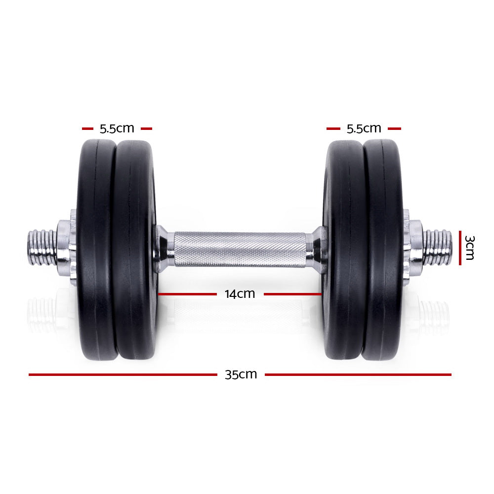 Everfit Fitness Gym Exercise Dumbbell Set 15kg