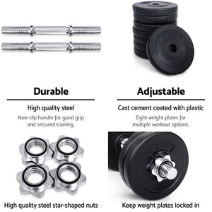 Everfit Fitness Gym Exercise Dumbbell Set 25kg
