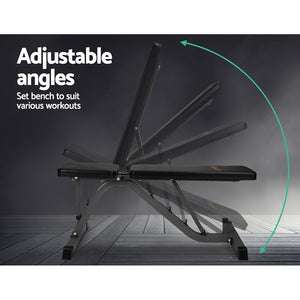Everfit Adjustable FID Weight Bench Flat Incline Fitness Gym Equipment