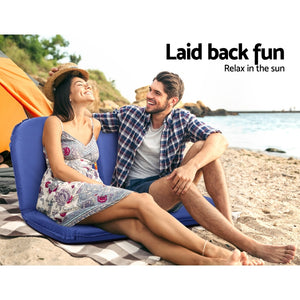 Artiss Foldable Beach Sun Picnic Seat - Navy