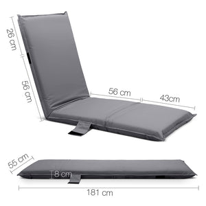 Artiss Adjustable Beach Sun Pool Lounger - Grey