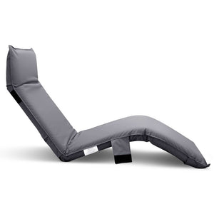 Artiss Adjustable Beach Sun Pool Lounger - Grey
