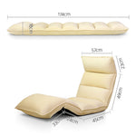 Artiss Adjustable Lounge Sofa Chair - 75 Adjustable Angles Taupe