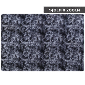 Artiss Gradient Shaggy Rug 140x200cm Carpet Area Rugs Dark Grey