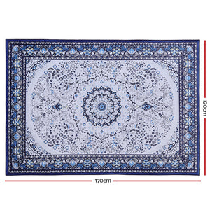 Artiss Short Pile Floor Rug 120x170cm Gaspar Blue