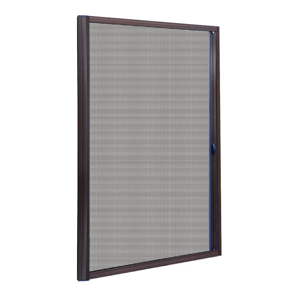 Instahut Retractable Magnetic Fly Screen Flyscreen Door Mesh Sliding 1.2m x 2.1m Brown