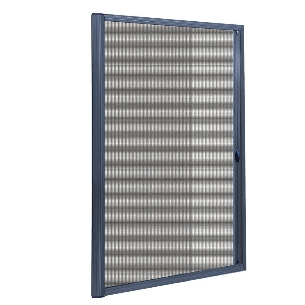 Instahut Retractable Magnetic Fly Screen Flyscreen Door Mesh Sliding 1.2m x 2.1m Grey