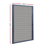 Instahut Retractable Magnetic Fly Screen Flyscreen Door Mesh Sliding 1.2m x 2.1m Grey