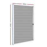 Instahut Retractable Magnetic Fly Screen Flyscreen Door Mesh Sliding 1.2m x 2.1m White