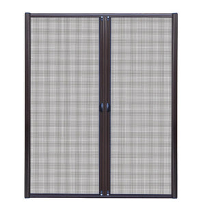 Instahut Retractable Magnetic Fly Screen Flyscreen Door Mesh Sliding 1.8m x 2.1m Brown