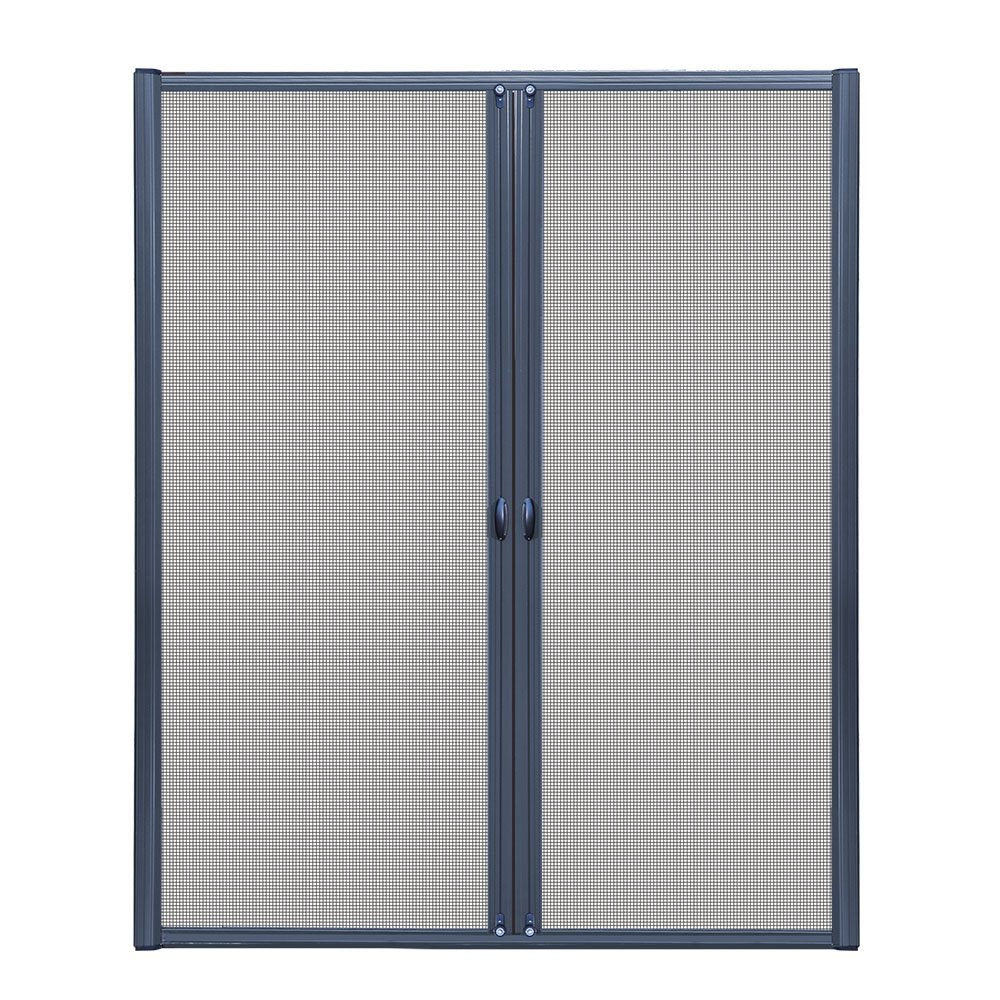 Instahut Retractable Magnetic Fly Screen Flyscreen Door Mesh Sliding 1.8m x 2.1m Grey